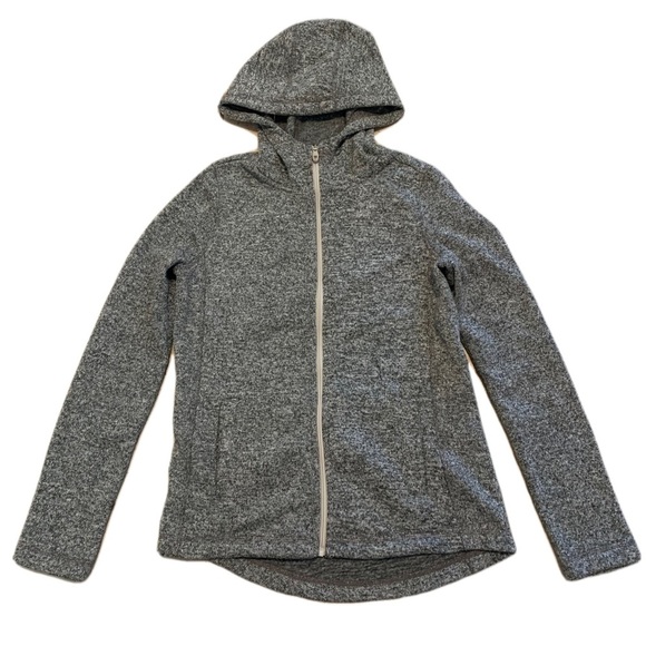 💛 George Women's Heather Grey Full-Zip Fleece Hoodie M/M - Picture 1 of 6
